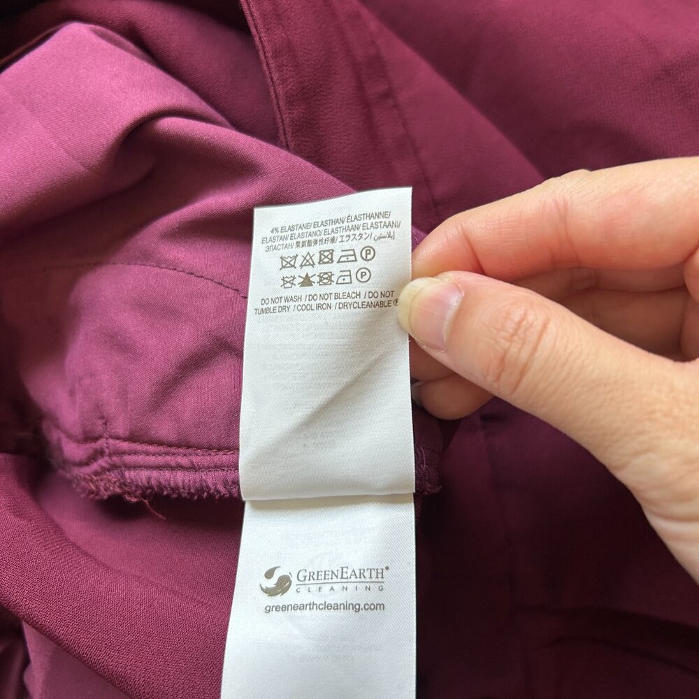 Boden Wide Leg Pull On Pants in Burgundy Size 12R - Picture 8 of 11